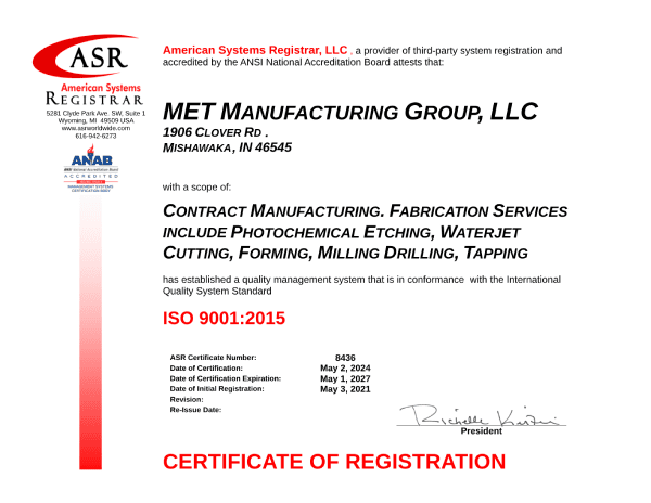 ISO Certifed 9001:2015